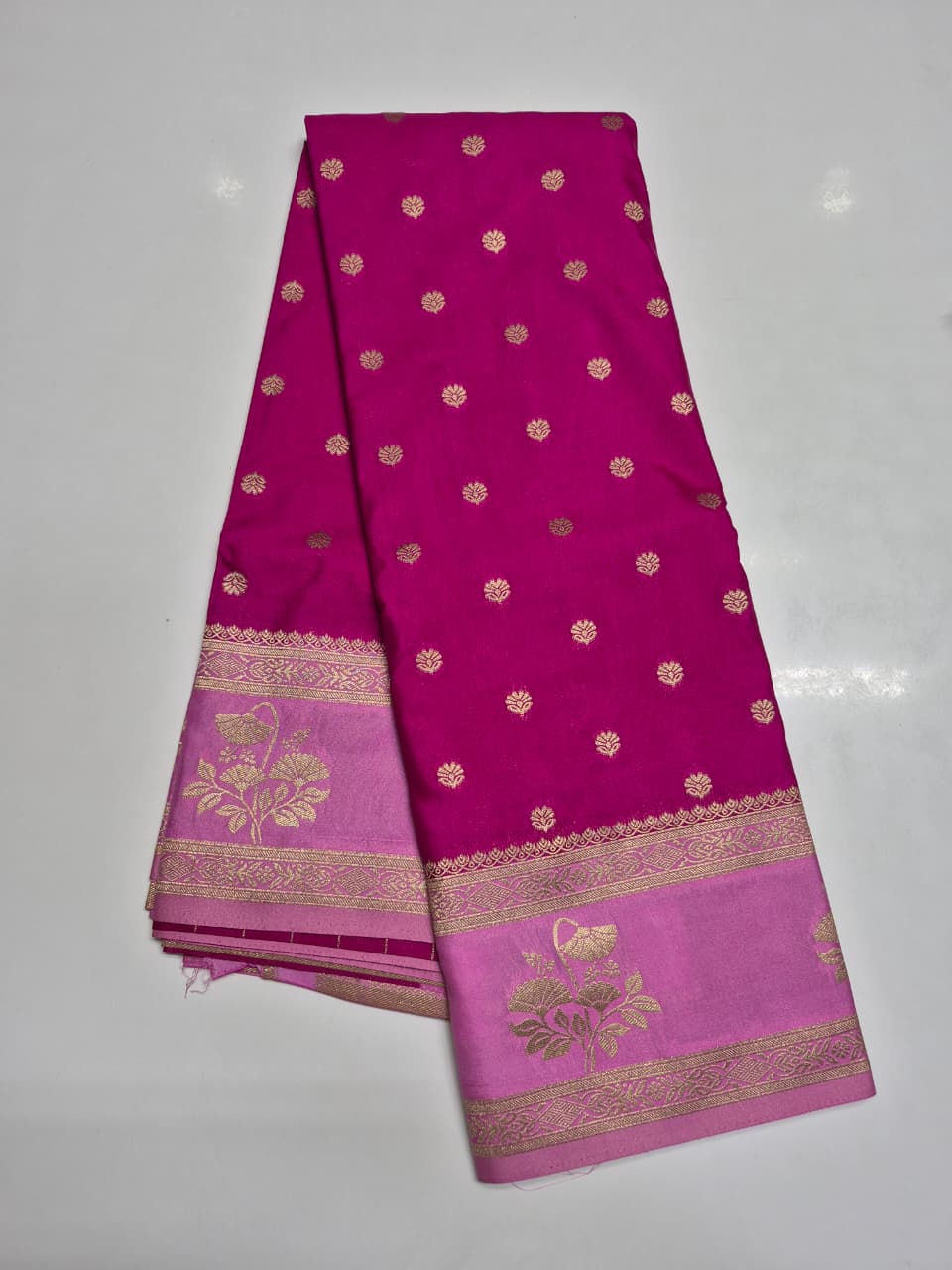 Semi Mysore Crepe with Small Butta Saree (RK0009)