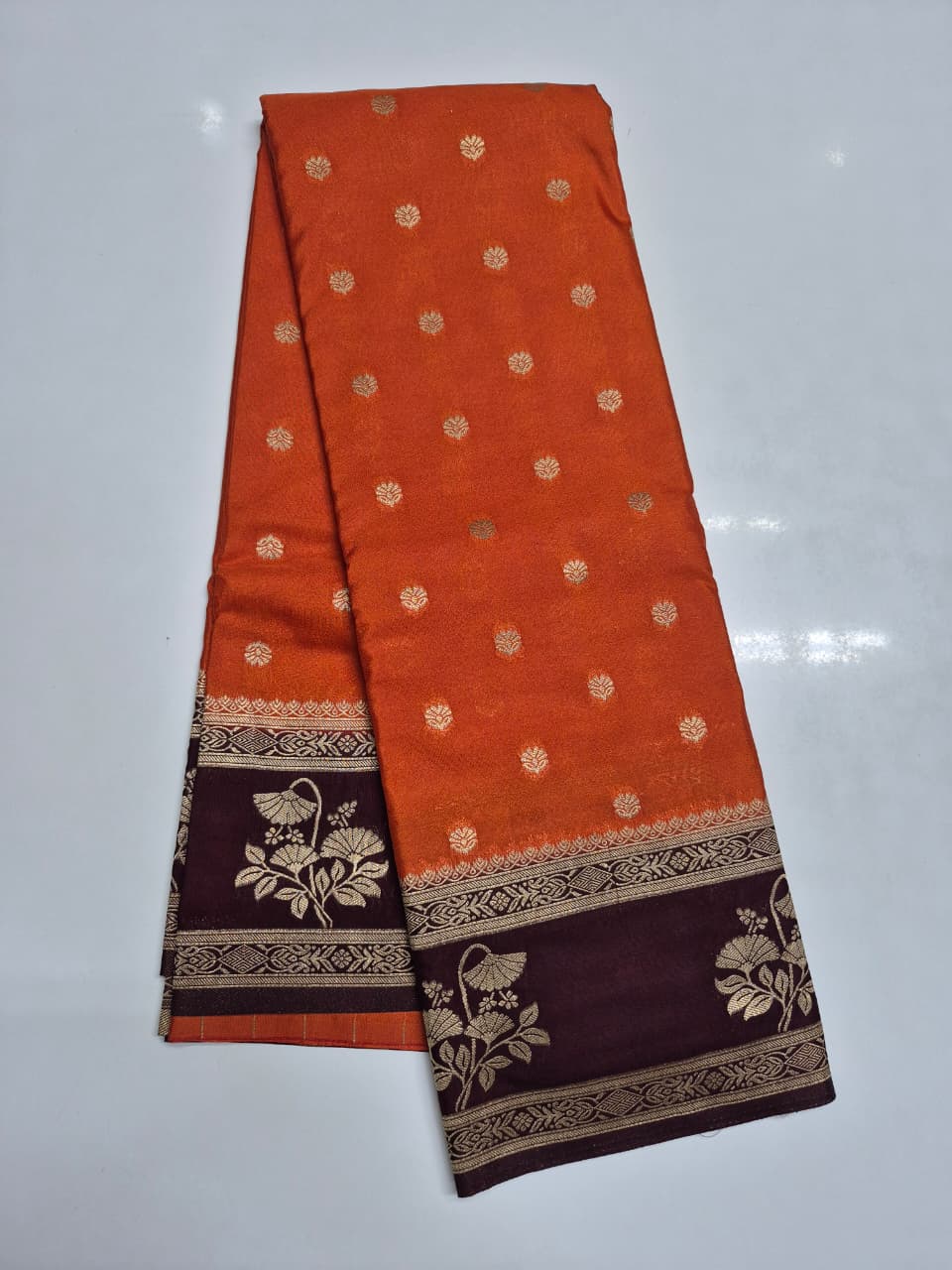 Semi Mysore Crepe with Small Butta Saree (RK0009)