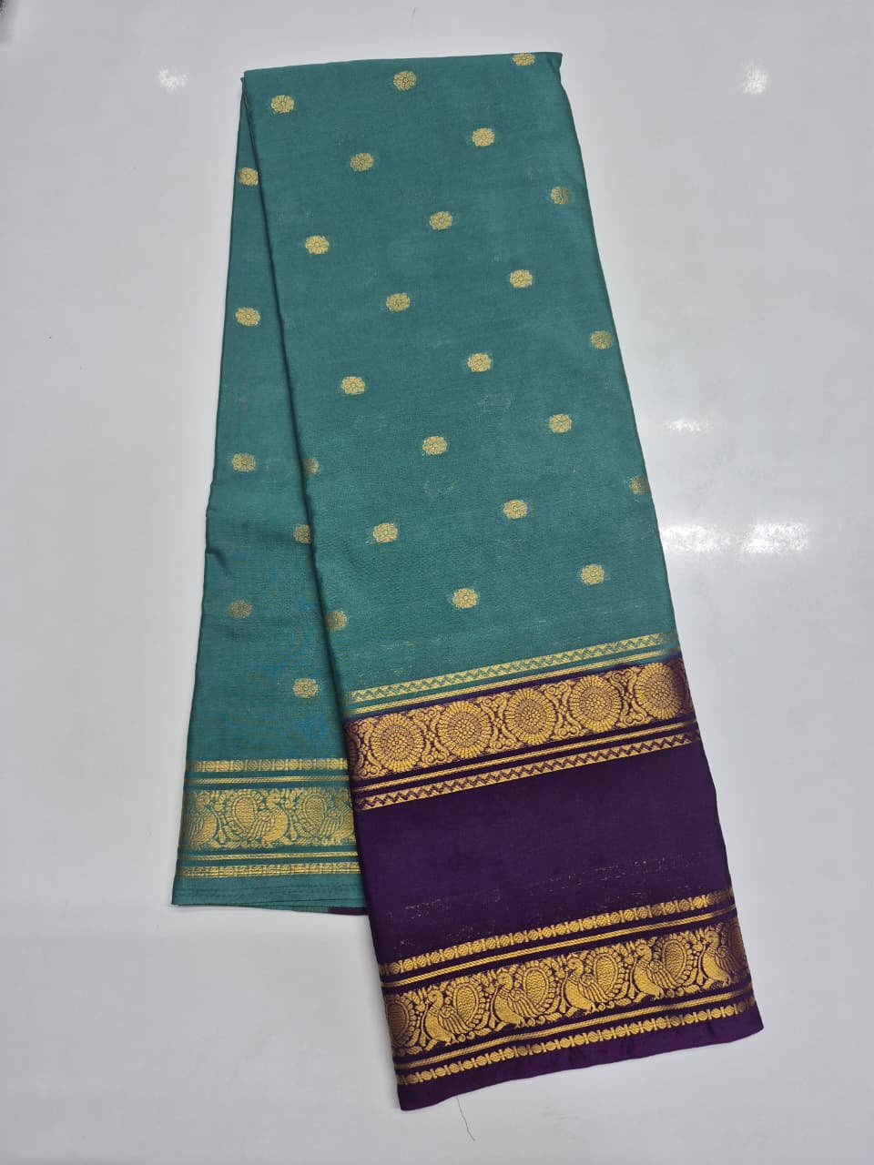 Semi Mysore Crepe with Small Butta Saree (RK0010)