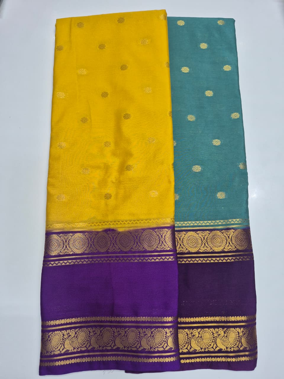 Semi Mysore Crepe with Small Butta Saree (RK0010)