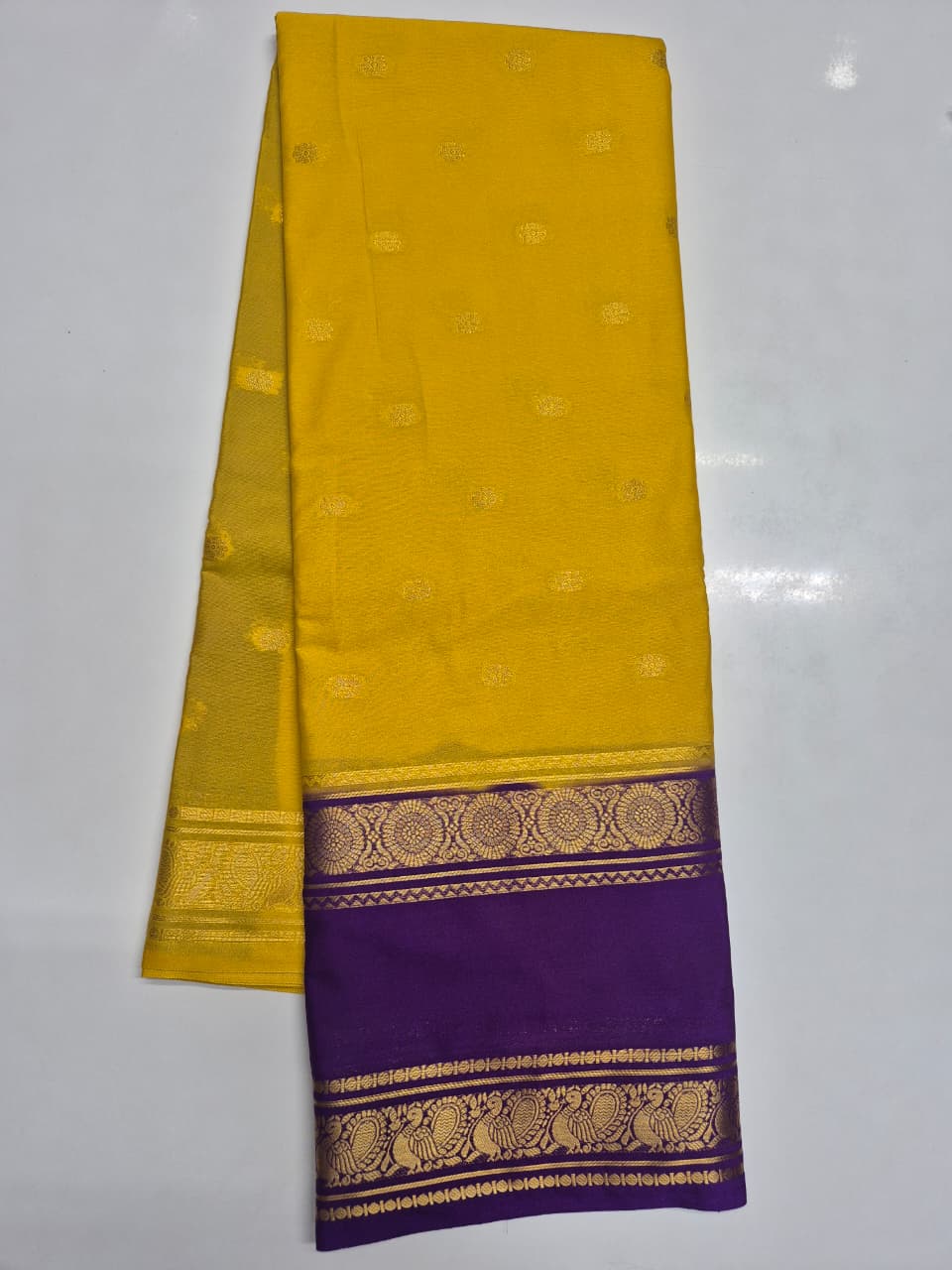 Semi Mysore Crepe with Small Butta Saree (RK0010)