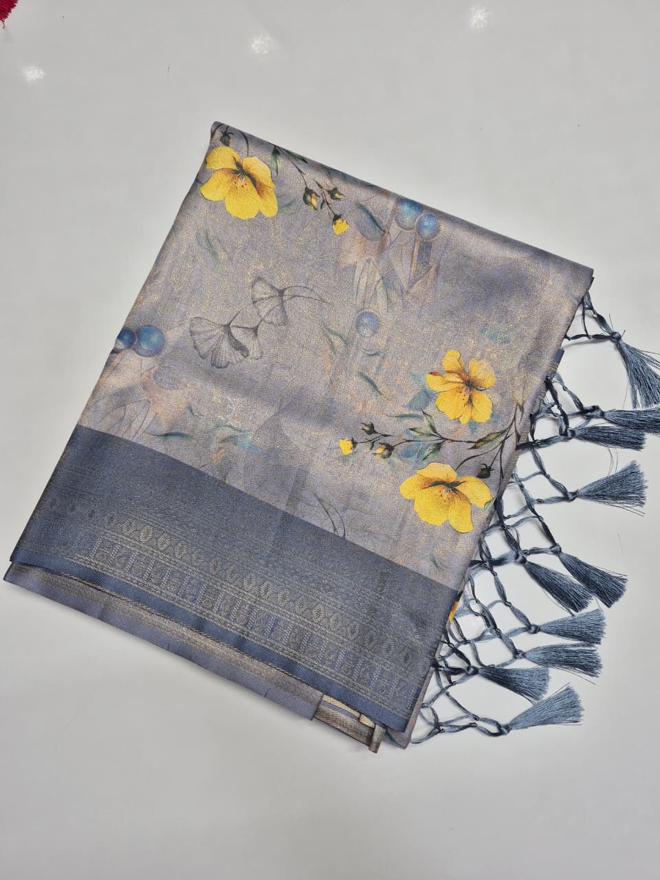 Soft with digital printed saree (RK0011)