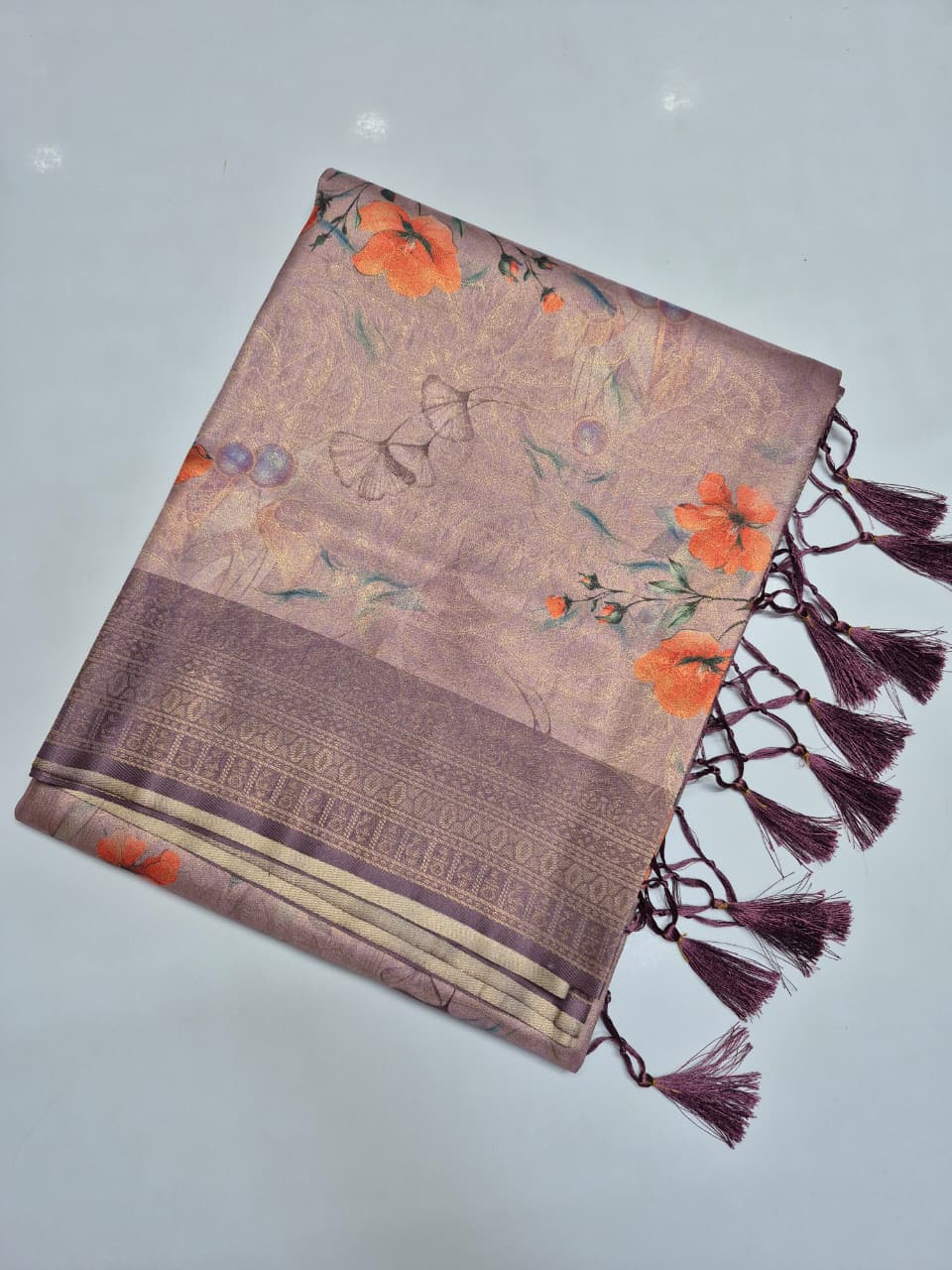 Soft with digital printed saree (RK0011)