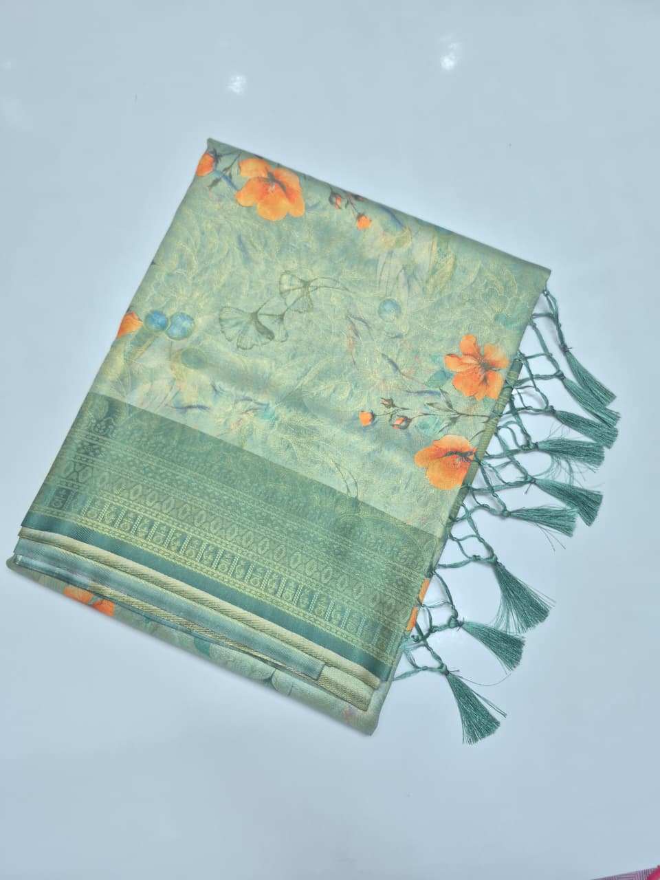 Soft with digital printed saree (RK0011)