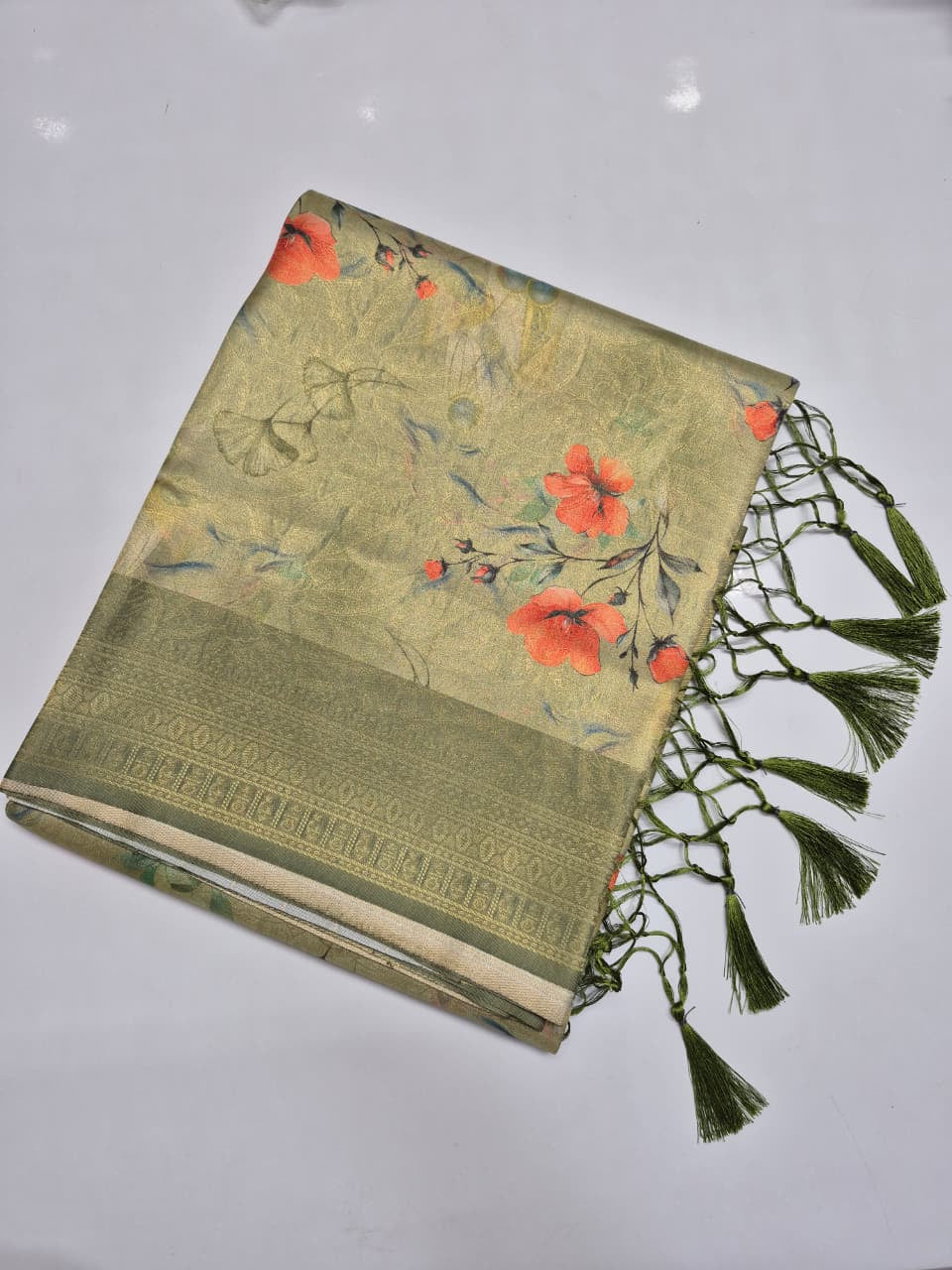 Soft with digital printed saree (RK0011)