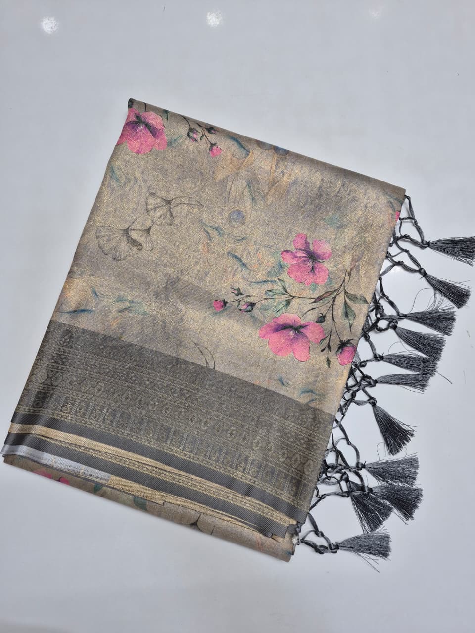 Soft with digital printed saree (RK0011)