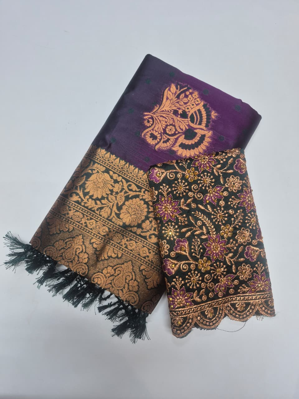 Uppada pattu Mix with Blouse Work (RK0005)