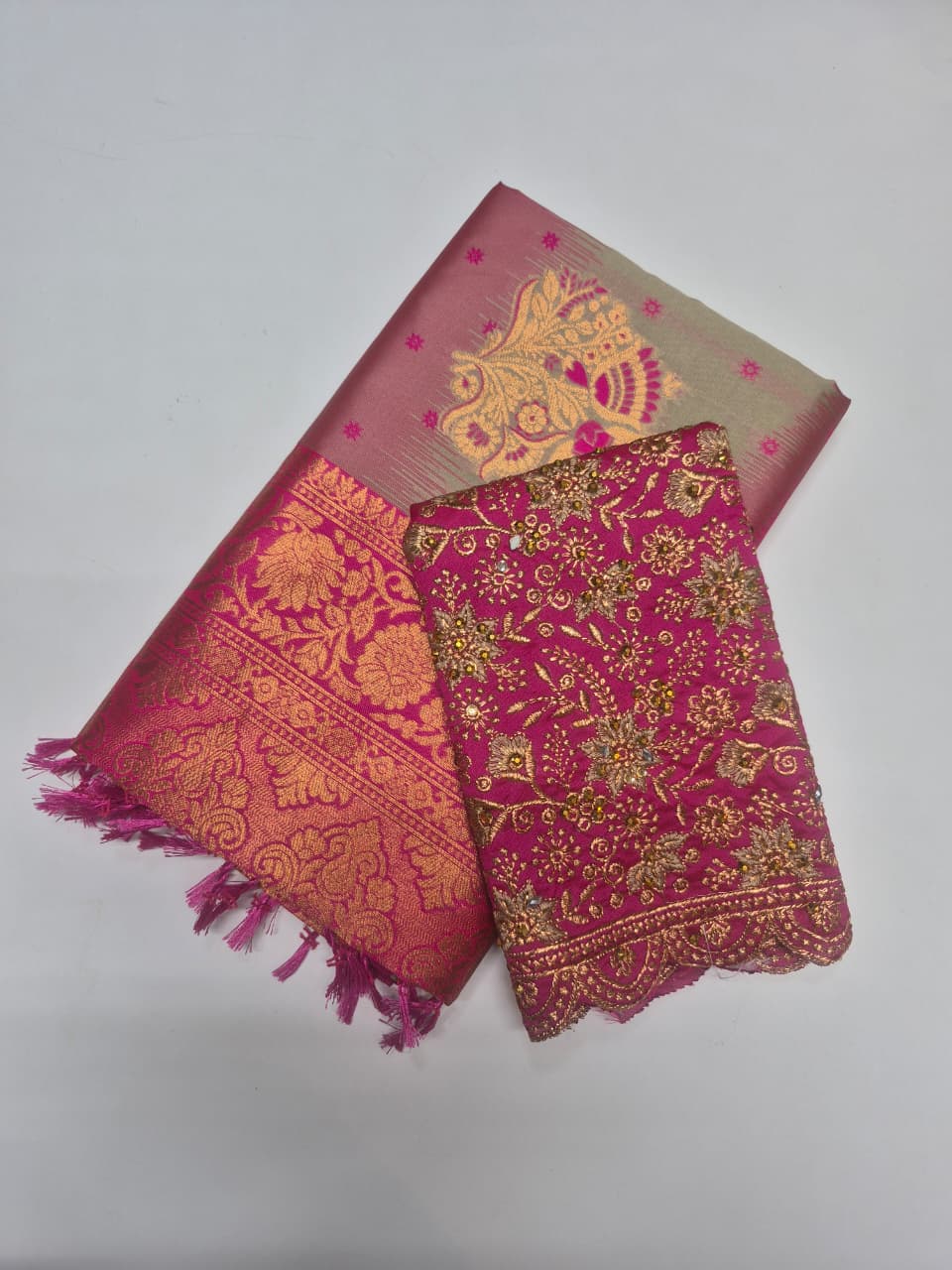 Uppada pattu Mix with Blouse Work (RK0005)